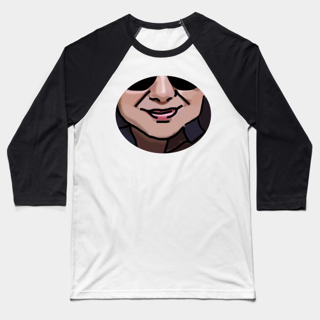 Face of a Friend with Outline Baseball T-Shirt by ellenhenryart